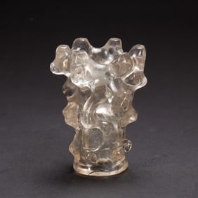 A CARVED ROCK CRYSTAL DECORATION