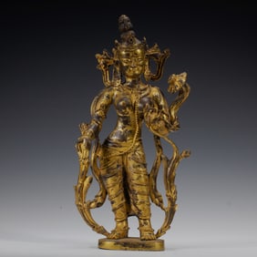 A BRONZE-GILT PADMAPANI