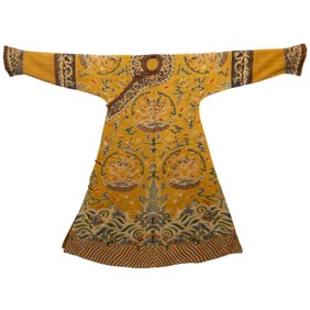 A MAGNIFICENT AND EXTREMELY RARE KESI EMBROIDERED SILK DRAGON ROBE LONGPAO