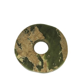 A CELADON JADE DISC BI