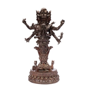 AN EXTREMELY RARE CARVED ALOES-WOOD CHENXIANG PHURBA
