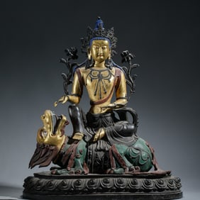 A SINO-TIBETAN BRONZE BODHISATTVA