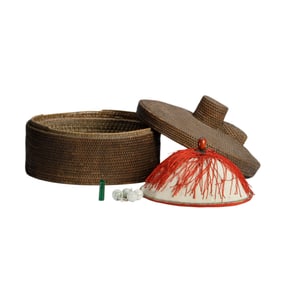 A CHINESE MANCHU OFFICER HAT