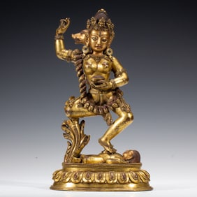A BRONZE-GILT VAJRAVARAHI