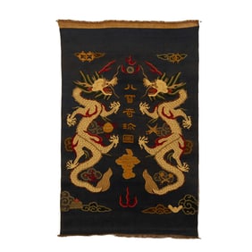 A KESI EMBROIDERED HANGING PANEL