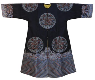 QING DYNASTY IMPERIAL COURT WOMEN'S SILK ROBE