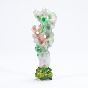 A JADEITE LITERATI ROCK