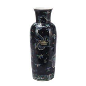 A CHINESE WUCAI GLAZE DRAGON VASE