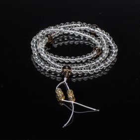 A ROCK CRYSTAL PRAYER BEADS