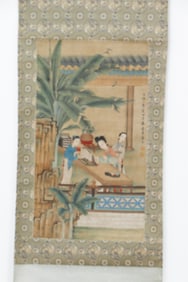 A CHINESE PAINTING OF FIGURAL STORY SIGNED TANGYIN
