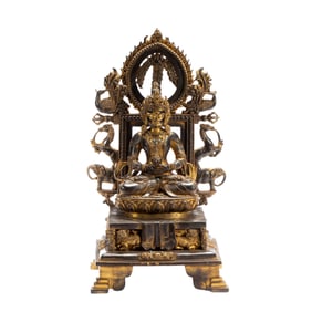 A BRONZE-GILT FIGURE OF AMITAYUS