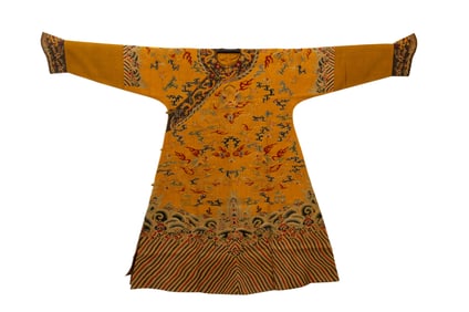 A FINE AND RARE KESI-EMBROIDERED DRAGON ROBE