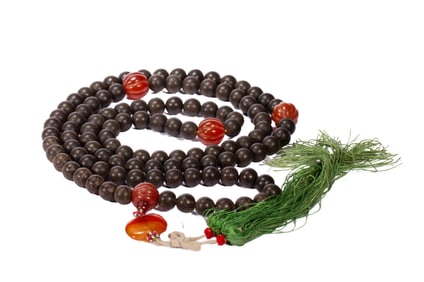 A CHINESE IMPERIAL ALOESWOOD CHENXIANG PRAYER BEADS