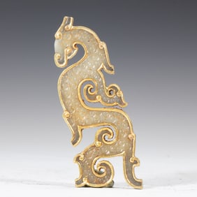 A JADE DRAGON CARVING