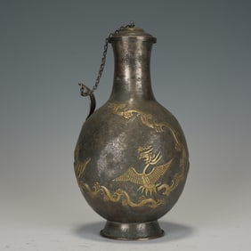 A SILVER PARTLY GILT EWER