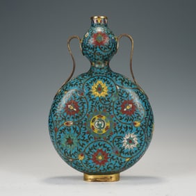 A CLOISONNE ENAMEL MOON FALSK