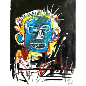 UNTITLED (SELF PORTRAIT) SIGNED JEAN-MICHEL BASQUIAT
