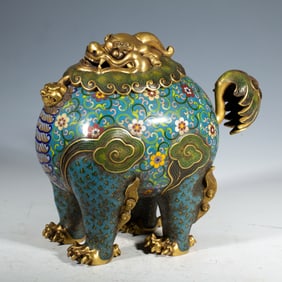 A CLOISONNE ENAMEL LUDUAN CENSER