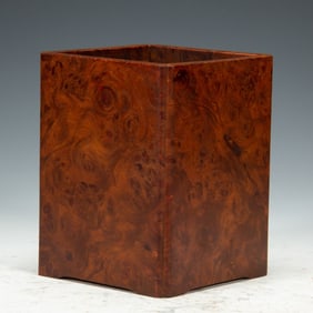 A HUANGHUALI SQUARED BRUSHPOT