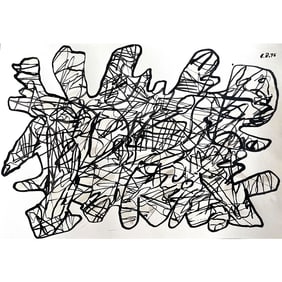 Parachiffre XXX signed Jean Dubuffet