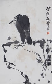 A CHINESE PAINTING OF EAGLE SIGNED LI KUCHAN