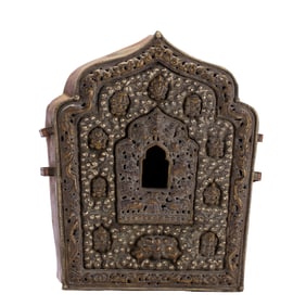 A TIBETAN PORTABLE SHRINE GAU