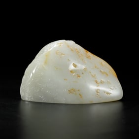 A WHITE JADE BOULDER