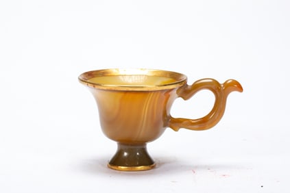 A CARVED AGATE CUP
