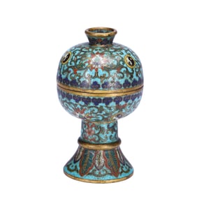 A CLOISONNE ENAMEL VESSEL DOU