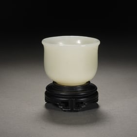 A WHITE JADE CUP