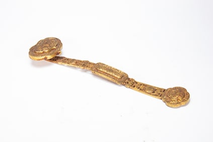 A BRONZE-GILT RUYI SCEPTER