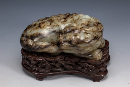 A CARVED JADE BEAST
