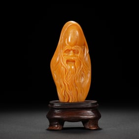A CARVED TIANHUANG GOD OF LONGEVITY