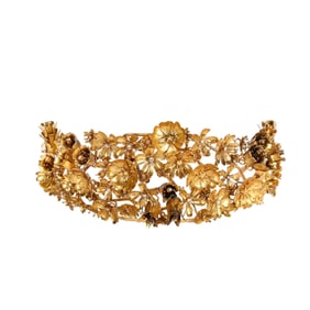 A FINE AND RARE SILVER-GILT FLOWER TIARA