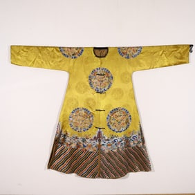 A CHINESE IMPERIAL DRAGON ROBE LONGGUA