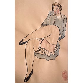 LIFTING UP A LEG SIGNED SANYU