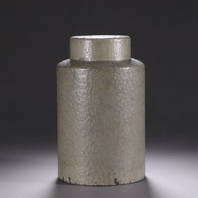 A TIN-WARE TEA CADDY