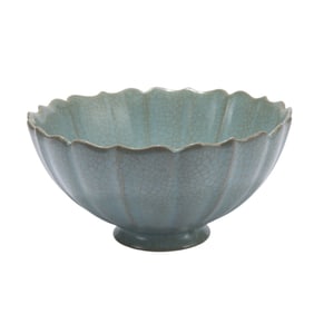 A CHINESE RU-WARE LOBED BOWL