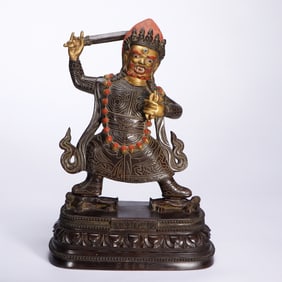 A BRONZE STANDING VAJRAPANI