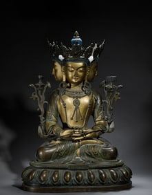 A SINO-TIBETAN SEATED BODHISATTVA