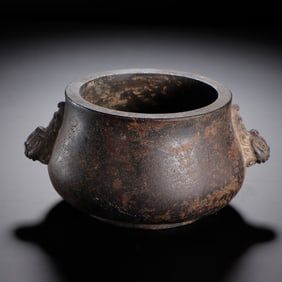 A BRONZE BOMBE CENSER