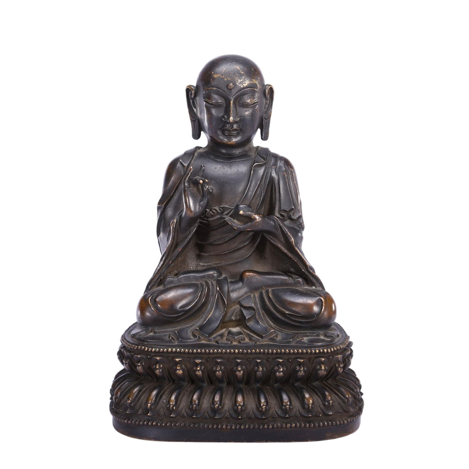 A BRONZE SEATED KSITIGARBHA (1 of 9)