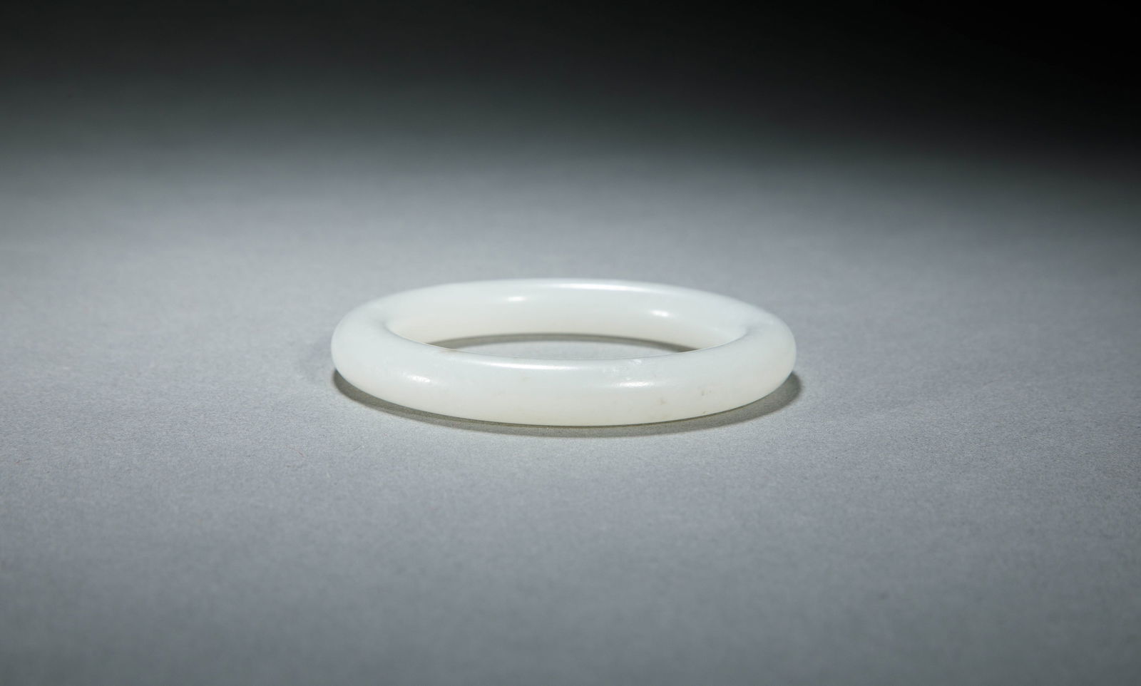 A WHITE JADE BANGLE - 4
