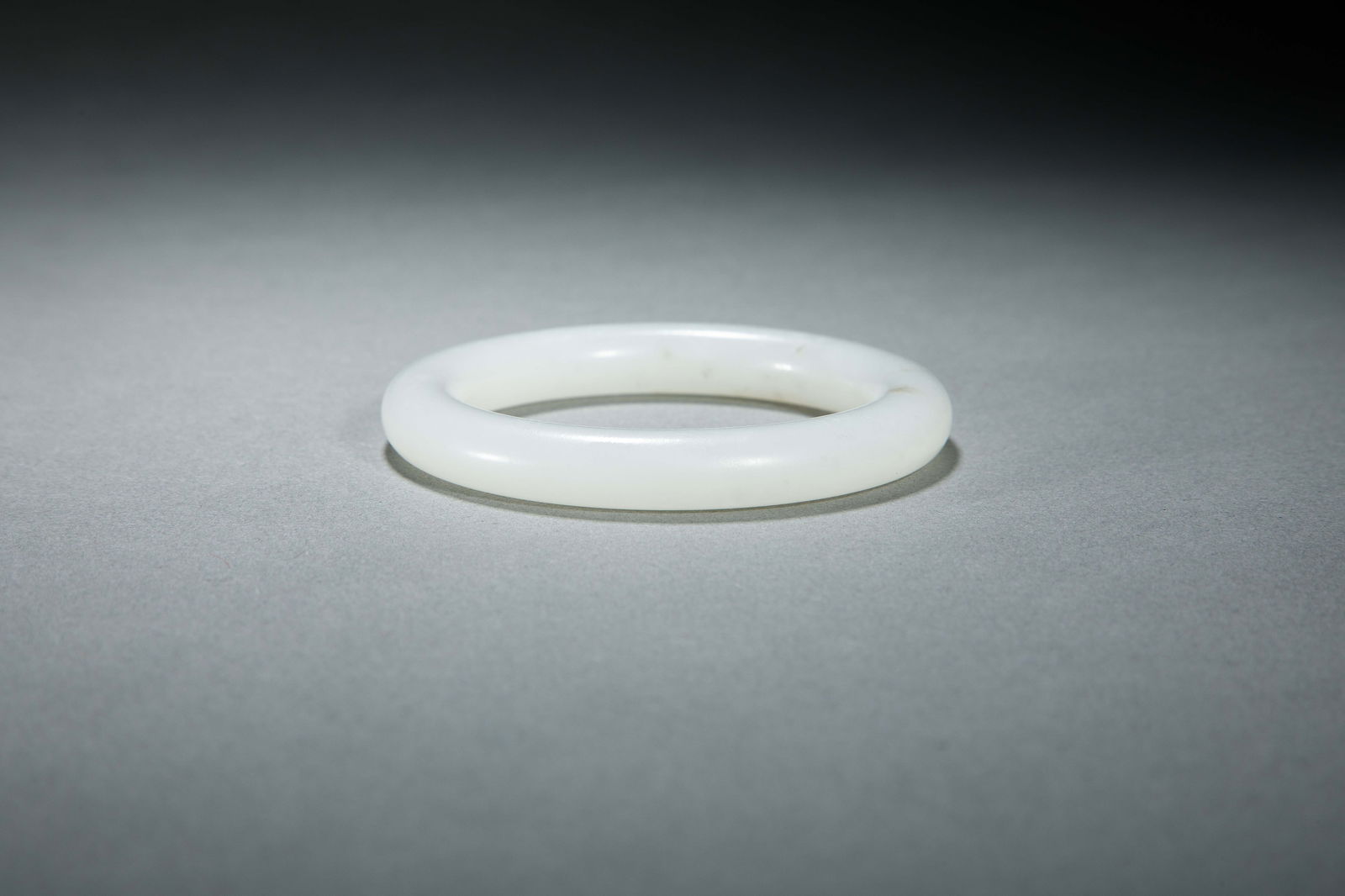 A WHITE JADE BANGLE - 5