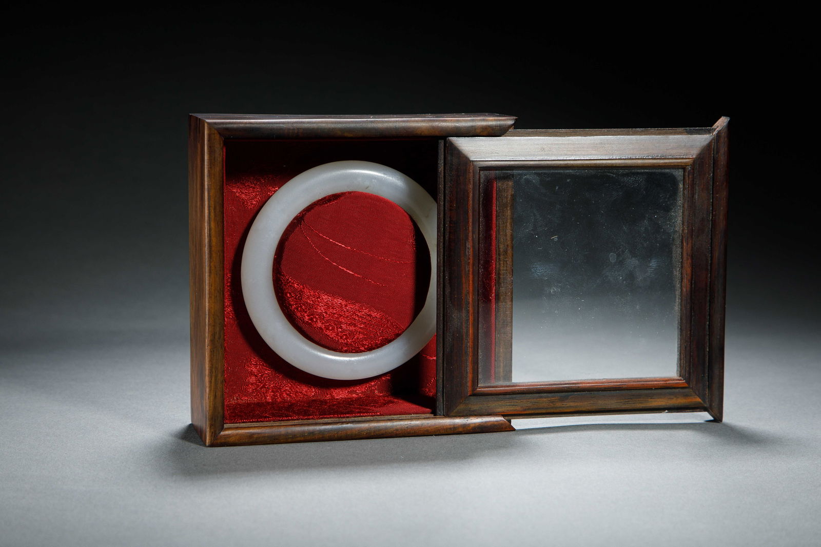 A WHITE JADE BANGLE - 6