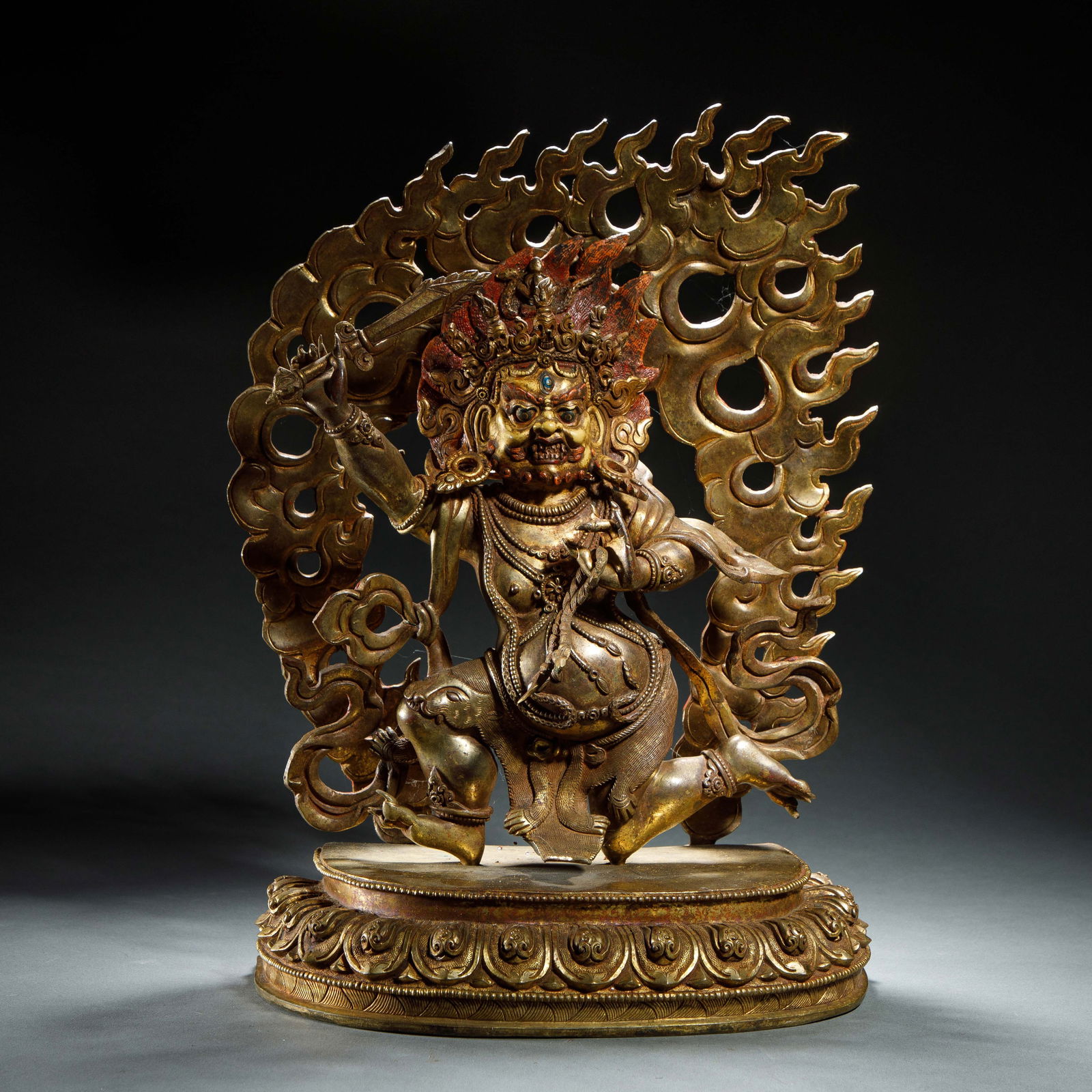 A BRONZE-GILT BEGTSE CHEN (1 of 7)