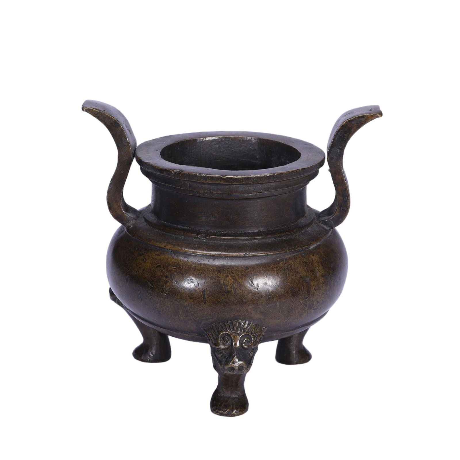A BRONZE TRIPOD CENSER (1 of 9)