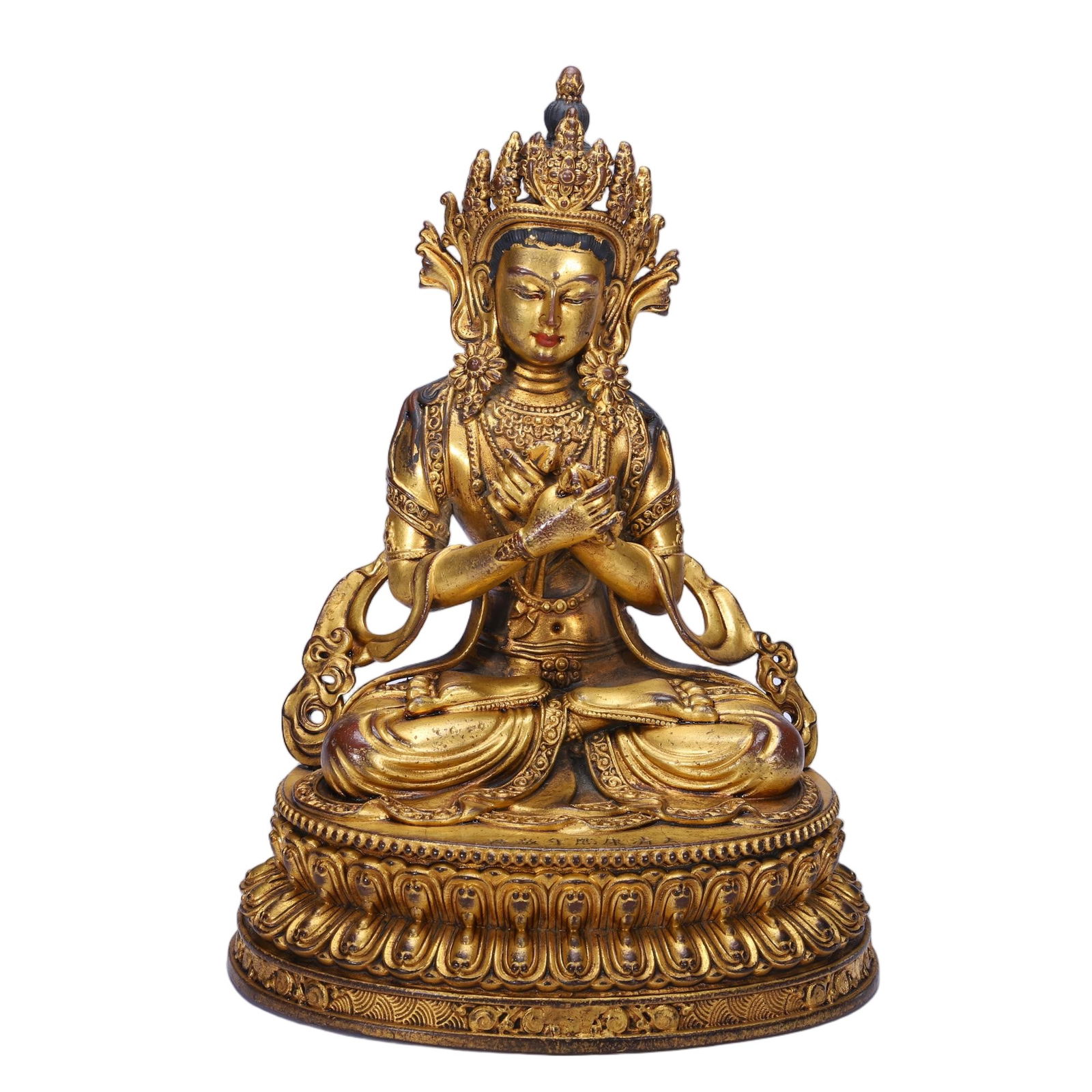 A BRONZE-GILT figure of VAJRADHARA (1 of 9)