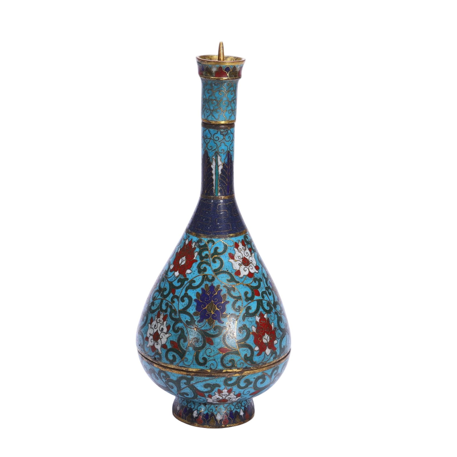 A CLOISONNE ENAMEL VASE YUHUCHUNPING (1 of 8)