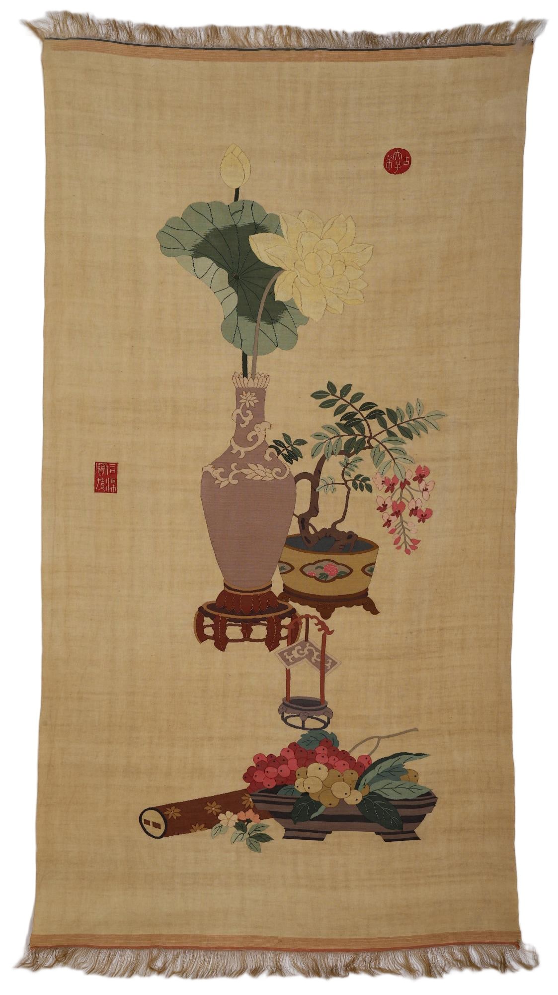 A KESI EMBROIDERED HANGING PANEL (1 of 9)